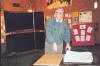 Setting up the exhibition at Conisbrough Library